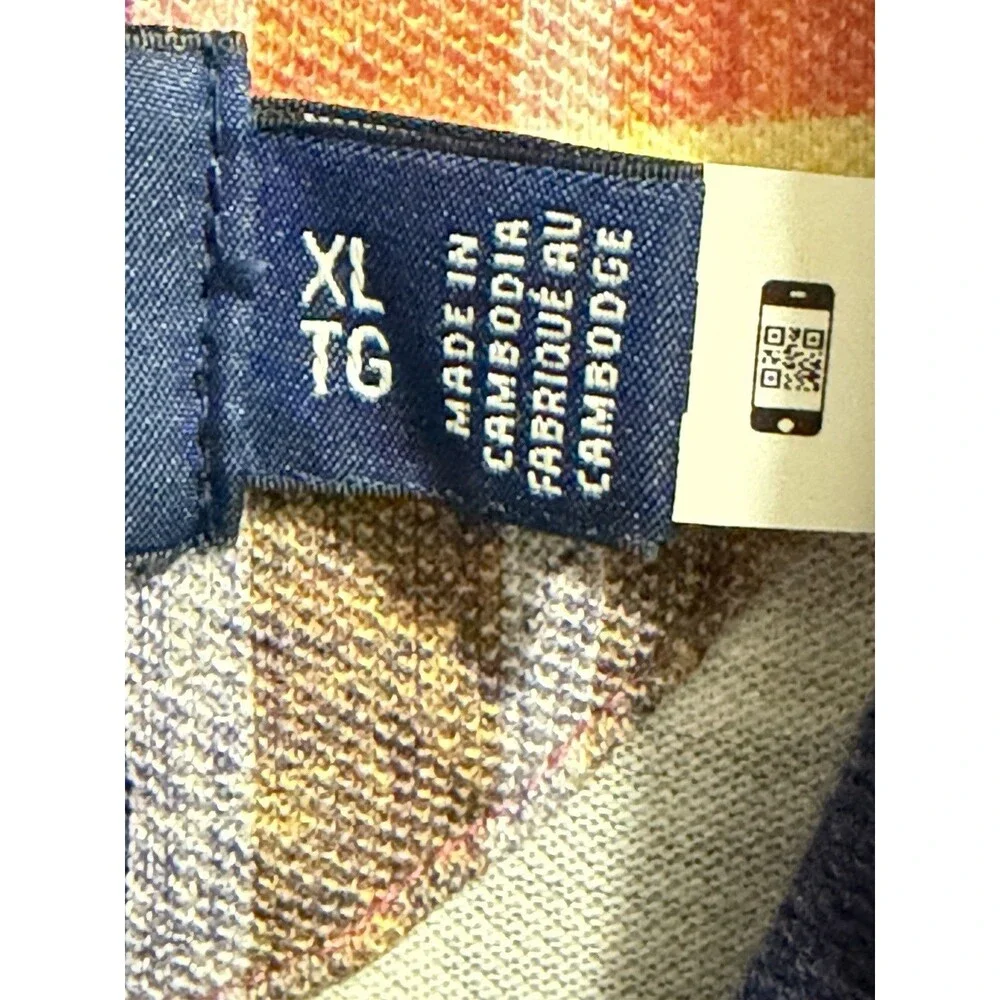 Polo Sport Ralph Lauren Men XL Plaid Polo Shirt Multicolor Custom Slim Fit USA